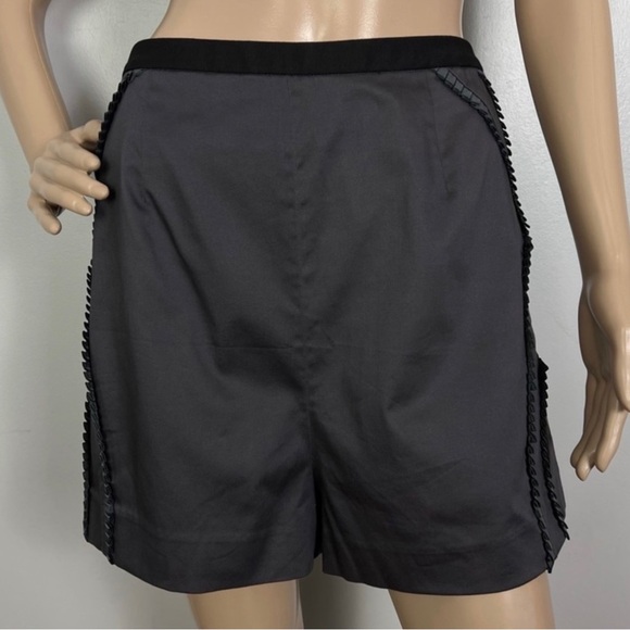 NEW REISS GREY HIGH-WAISTED SHORTS - Picture 2 of 5